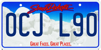 SD license plate 0CJL90