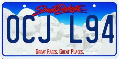 SD license plate 0CJL94