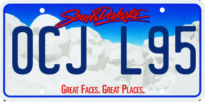 SD license plate 0CJL95