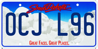 SD license plate 0CJL96