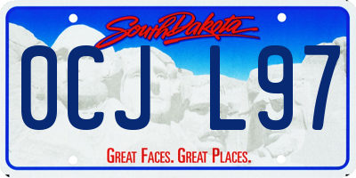 SD license plate 0CJL97