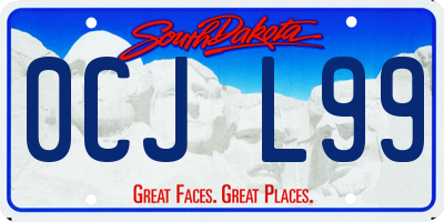 SD license plate 0CJL99