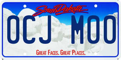 SD license plate 0CJM00