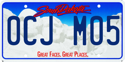 SD license plate 0CJM05