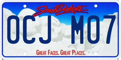 SD license plate 0CJM07