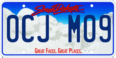 SD license plate 0CJM09