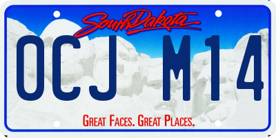 SD license plate 0CJM14