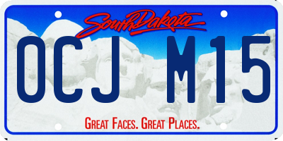 SD license plate 0CJM15
