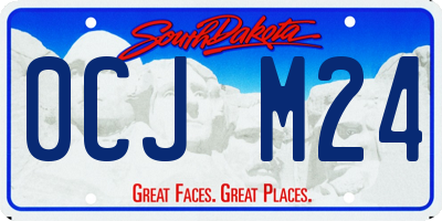 SD license plate 0CJM24