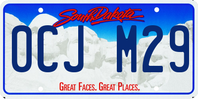 SD license plate 0CJM29