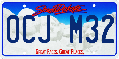 SD license plate 0CJM32