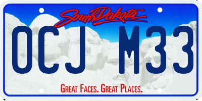 SD license plate 0CJM33