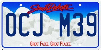 SD license plate 0CJM39