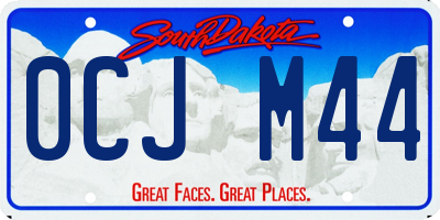SD license plate 0CJM44