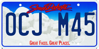 SD license plate 0CJM45