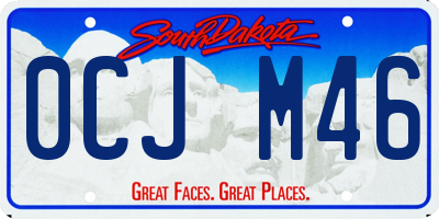 SD license plate 0CJM46
