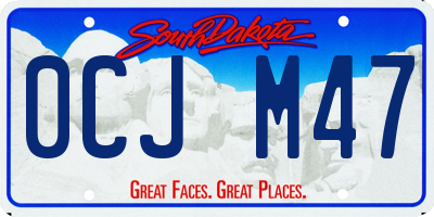 SD license plate 0CJM47