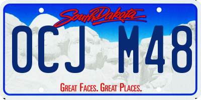 SD license plate 0CJM48