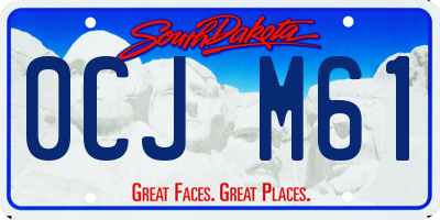 SD license plate 0CJM61
