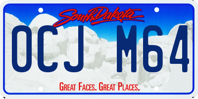 SD license plate 0CJM64