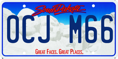 SD license plate 0CJM66