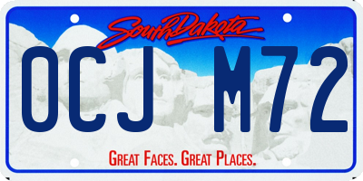SD license plate 0CJM72