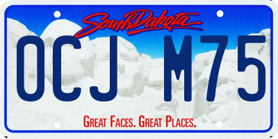 SD license plate 0CJM75