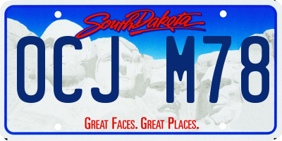 SD license plate 0CJM78