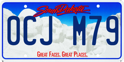 SD license plate 0CJM79