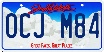 SD license plate 0CJM84