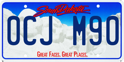 SD license plate 0CJM90