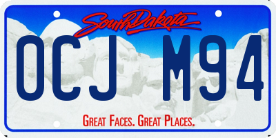 SD license plate 0CJM94