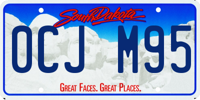 SD license plate 0CJM95