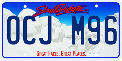 SD license plate 0CJM96