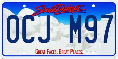 SD license plate 0CJM97