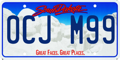 SD license plate 0CJM99