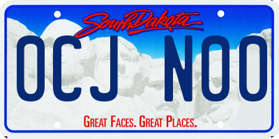 SD license plate 0CJN00