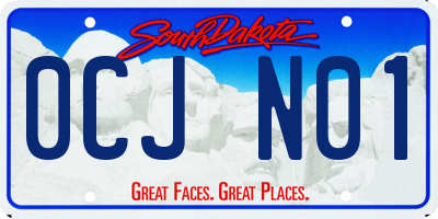 SD license plate 0CJN01