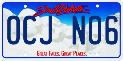 SD license plate 0CJN06