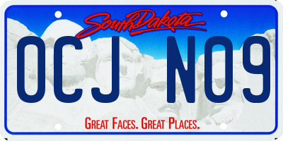 SD license plate 0CJN09
