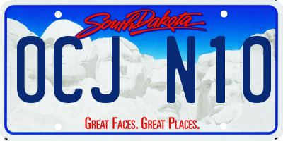 SD license plate 0CJN10