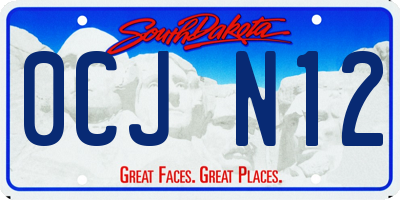 SD license plate 0CJN12
