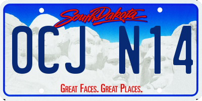 SD license plate 0CJN14