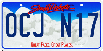 SD license plate 0CJN17
