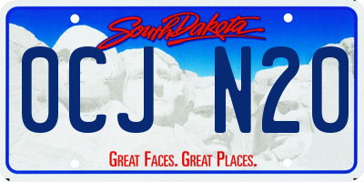 SD license plate 0CJN20