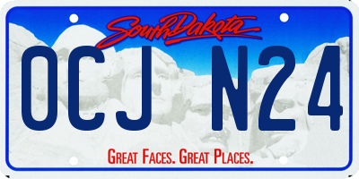 SD license plate 0CJN24