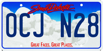SD license plate 0CJN28