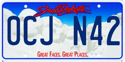 SD license plate 0CJN42