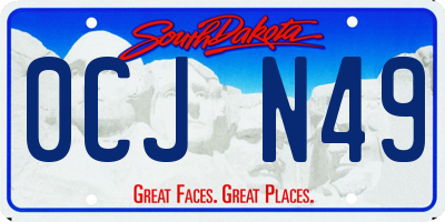 SD license plate 0CJN49
