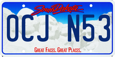 SD license plate 0CJN53